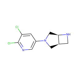 Clc1cc(N2C[C@@H]3CN[C@@H]3C2)cnc1Cl ZINC000028866069