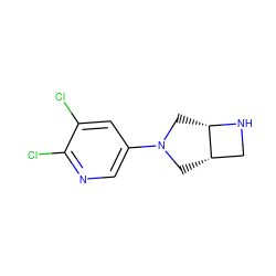 Clc1cc(N2C[C@H]3CN[C@H]3C2)cnc1Cl ZINC000028866072