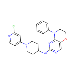 Clc1cc(N2CCC(Nc3ncc4c(n3)N(c3ccccc3)CCO4)CC2)ccn1 ZINC000473134404