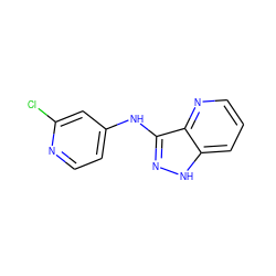 Clc1cc(Nc2n[nH]c3cccnc23)ccn1 ZINC000118719628