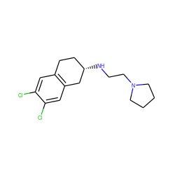 Clc1cc2c(cc1Cl)C[C@@H](NCCN1CCCC1)CC2 ZINC000019365784