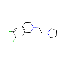 Clc1cc2c(cc1Cl)CN(CCN1CCCC1)CC2 ZINC000022935749