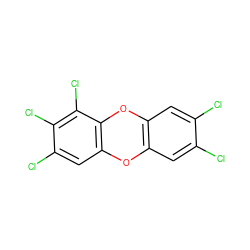 Clc1cc2c(cc1Cl)Oc1c(cc(Cl)c(Cl)c1Cl)O2 ZINC000002569972