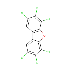 Clc1cc2c(oc3c(Cl)c(Cl)c(Cl)cc32)c(Cl)c1Cl ZINC000002569974