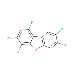 Clc1cc2oc3c(Cl)c(Cl)cc(Cl)c3c2cc1Cl ZINC000002569966