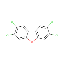 Clc1cc2oc3cc(Cl)c(Cl)cc3c2cc1Cl ZINC000005784249