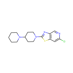 Clc1cc2sc(N3CCC(N4CCCCC4)CC3)nc2cn1 ZINC000045291197