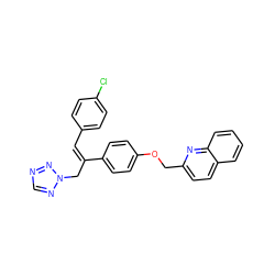 Clc1ccc(/C=C(/Cn2ncnn2)c2ccc(OCc3ccc4ccccc4n3)cc2)cc1 ZINC000072318425