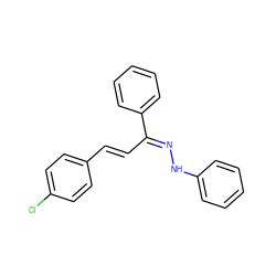 Clc1ccc(/C=C/C(=N\Nc2ccccc2)c2ccccc2)cc1 ZINC000215804086