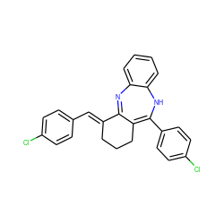 Clc1ccc(/C=C2\CCCC3=C(c4ccc(Cl)cc4)Nc4ccccc4N=C32)cc1 ZINC000103270109