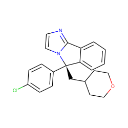 Clc1ccc([C@@]2(CC3CCOCC3)c3ccccc3-c3nccn32)cc1 ZINC000072109326