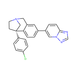 Clc1ccc([C@@]23CCN(Cc4cc(-c5ccc6ncnn6c5)ccc42)C3)cc1 ZINC000114348793