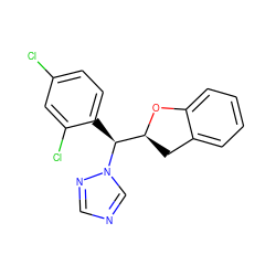 Clc1ccc([C@@H]([C@@H]2Cc3ccccc3O2)n2cncn2)c(Cl)c1 ZINC000026250212