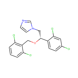 Clc1ccc([C@@H](Cn2ccnc2)OCc2c(Cl)cccc2Cl)c(Cl)c1 ZINC000000607934