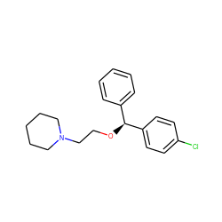 Clc1ccc([C@@H](OCCN2CCCCC2)c2ccccc2)cc1 ZINC000000057251