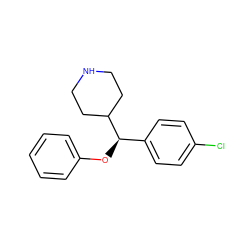 Clc1ccc([C@@H](Oc2ccccc2)C2CCNCC2)cc1 ZINC000013530899