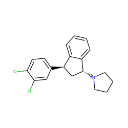 Clc1ccc([C@@H]2C[C@@H](N3CCCC3)c3ccccc32)cc1Cl ZINC000029489068