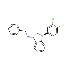 Clc1ccc([C@@H]2C[C@@H](NCc3ccccc3)c3ccccc32)cc1Cl ZINC000013835791