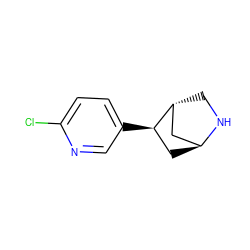 Clc1ccc([C@@H]2C[C@H]3C[C@H]2CN3)cn1 ZINC000100057792