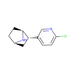 Clc1ccc([C@@H]2C[C@H]3CC[C@@H]2N3)cn1 ZINC000000967913