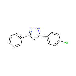 Clc1ccc([C@@H]2CC(c3ccccc3)=NN2)cc1 ZINC000020578333