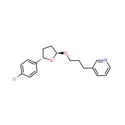 Clc1ccc([C@@H]2CC[C@@H](OCCCc3cccnc3)O2)cc1 ZINC000029311425