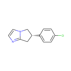 Clc1ccc([C@@H]2Cc3nccn3C2)cc1 ZINC000040877139