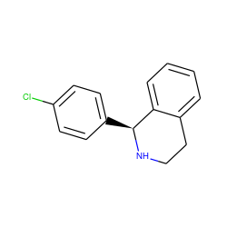 Clc1ccc([C@@H]2NCCc3ccccc32)cc1 ZINC000019624675