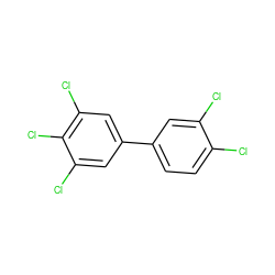 Clc1ccc(-c2cc(Cl)c(Cl)c(Cl)c2)cc1Cl ZINC000002521632