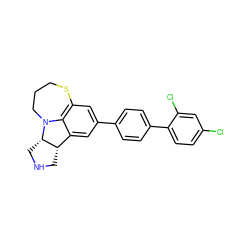 Clc1ccc(-c2ccc(-c3cc4c5c(c3)[C@@H]3CNC[C@@H]3N5CCCS4)cc2)c(Cl)c1 ZINC000103277932