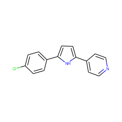 Clc1ccc(-c2ccc(-c3ccncc3)[nH]2)cc1 ZINC000027723937