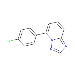 Clc1ccc(-c2cccc3ncnn23)cc1 ZINC001236088527