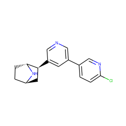 Clc1ccc(-c2cncc([C@H]3C[C@H]4CC[C@H]3N4)c2)cn1 ZINC000473135709