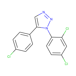 Clc1ccc(-c2cnnn2-c2ccc(Cl)cc2Cl)cc1 ZINC000040980492