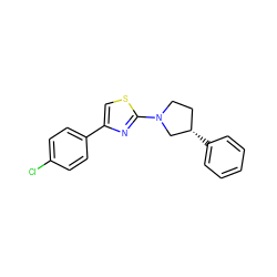 Clc1ccc(-c2csc(N3CC[C@H](c4ccccc4)C3)n2)cc1 ZINC000000082561