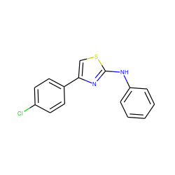 Clc1ccc(-c2csc(Nc3ccccc3)n2)cc1 ZINC000017178128