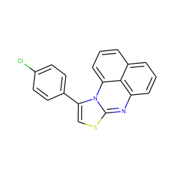 Clc1ccc(-c2csc3nc4cccc5cccc(c54)n23)cc1 ZINC000002182821