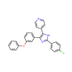 Clc1ccc(-c2nc(-c3cccc(Oc4ccccc4)c3)c(-c3ccncc3)[nH]2)cc1 ZINC000002006288