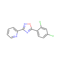 Clc1ccc(-c2nc(-c3ccccn3)no2)c(Cl)c1 ZINC000000085372