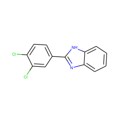 Clc1ccc(-c2nc3ccccc3[nH]2)cc1Cl ZINC000013209974