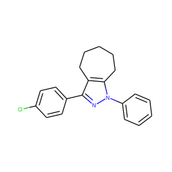 Clc1ccc(-c2nn(-c3ccccc3)c3c2CCCCC3)cc1 ZINC000027657196