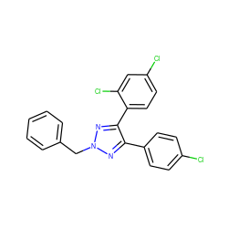 Clc1ccc(-c2nn(Cc3ccccc3)nc2-c2ccc(Cl)cc2Cl)cc1 ZINC000103208707