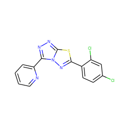 Clc1ccc(-c2nn3c(-c4ccccn4)nnc3s2)c(Cl)c1 ZINC000000533533