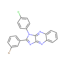 Clc1ccc(-n2c(-c3cccc(Br)c3)nc3nc4ccccc4nc32)cc1 ZINC000009057712