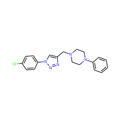 Clc1ccc(-n2cc(CN3CCN(c4ccccc4)CC3)nn2)cc1 ZINC000053213935