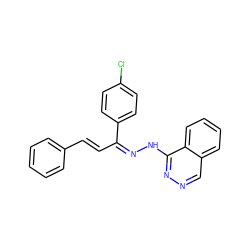 Clc1ccc(C(/C=C/c2ccccc2)=N\Nc2nncc3ccccc23)cc1 ZINC001772642313