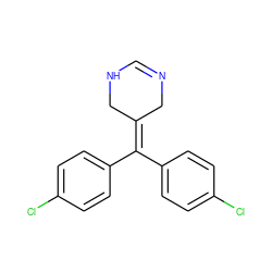 Clc1ccc(C(=C2CN=CNC2)c2ccc(Cl)cc2)cc1 ZINC000028768684