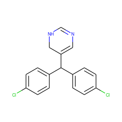 Clc1ccc(C(C2=CN=CNC2)c2ccc(Cl)cc2)cc1 ZINC000028767674