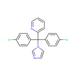 Clc1ccc(C(c2ccc(Cl)cc2)(c2ccccn2)n2ccnc2)cc1 ZINC000027425699