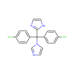 Clc1ccc(C(c2ccc(Cl)cc2)(c2ncc[nH]2)n2ccnc2)cc1 ZINC000027433669